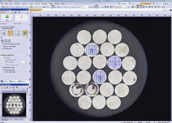 Multiple Image acquisition Pt wires cross sections